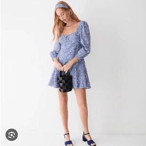 J Crew Sweetheart long-sleeve mini dress in Liberty® Bourton Bloom fabric